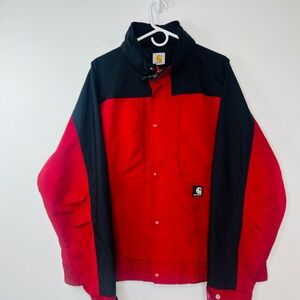 Carhartt Men's Bold Red and Black Performance Jacket